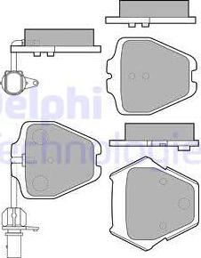 Delphi LP1903 - Brake Pad Set, disc brake www.autospares.lv