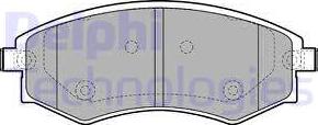 Delphi LP1928 - Brake Pad Set, disc brake www.autospares.lv