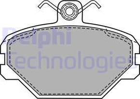 Delphi LP1444 - Brake Pad Set, disc brake www.autospares.lv