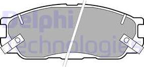 Delphi LP1459 - Тормозные колодки, дисковые, комплект www.autospares.lv