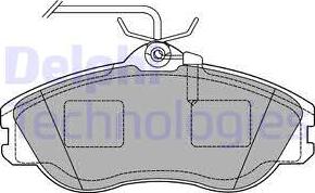 Delphi LP1454 - Тормозные колодки, дисковые, комплект www.autospares.lv