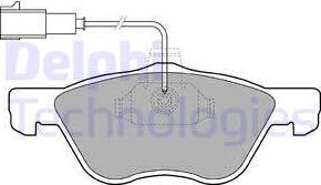 Delphi LP1408 - Brake Pad Set, disc brake www.autospares.lv