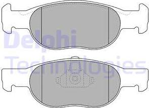 Delphi LP1474 - Тормозные колодки, дисковые, комплект www.autospares.lv