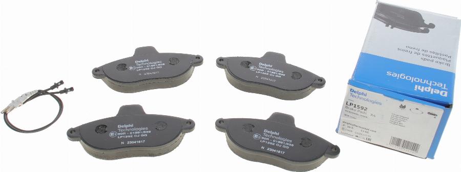 Delphi LP1592 - Brake Pad Set, disc brake www.autospares.lv