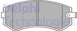 Delphi LP1544 - Тормозные колодки, дисковые, комплект www.autospares.lv