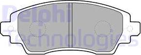 Delphi LP1560 - Тормозные колодки, дисковые, комплект www.autospares.lv