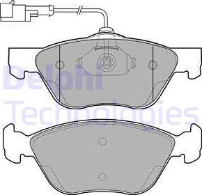 Delphi LP1587 - Тормозные колодки, дисковые, комплект www.autospares.lv