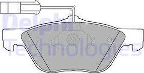 Delphi LP1537 - Brake Pad Set, disc brake www.autospares.lv