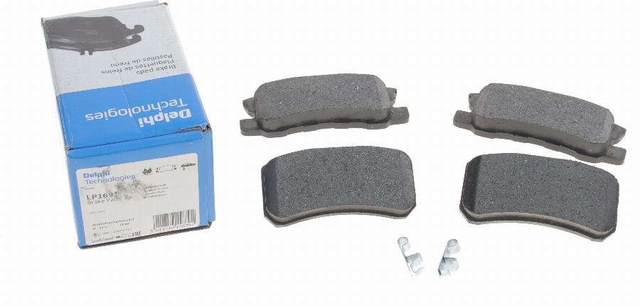 Delphi LP1691 - Brake Pad Set, disc brake www.autospares.lv