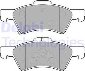 Delphi LP1693 - Тормозные колодки, дисковые, комплект www.autospares.lv