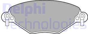 Delphi LP1654 - Тормозные колодки, дисковые, комплект www.autospares.lv