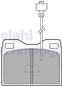 Delphi LP160 - Тормозные колодки, дисковые, комплект www.autospares.lv