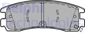 Delphi LP1612 - Brake Pad Set, disc brake www.autospares.lv