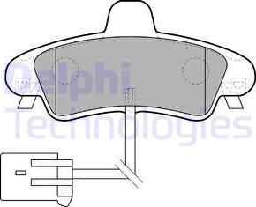 Delphi LP1683 - Brake Pad Set, disc brake www.autospares.lv