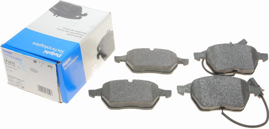 Delphi LP1672 - Brake Pad Set, disc brake www.autospares.lv