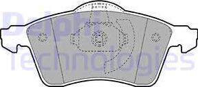 Delphi LP1092 - Brake Pad Set, disc brake www.autospares.lv