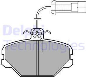 Delphi LP1027 - Тормозные колодки, дисковые, комплект www.autospares.lv