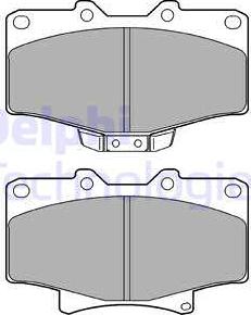 Delphi LP1070 - Bremžu uzliku kompl., Disku bremzes autospares.lv