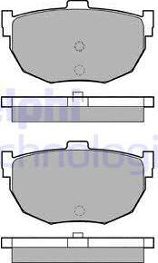 Delphi LP1072 - Тормозные колодки, дисковые, комплект www.autospares.lv