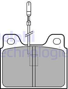 Delphi LP107 - Тормозные колодки, дисковые, комплект www.autospares.lv