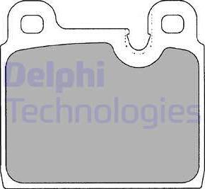 Delphi LP1108 - Тормозные колодки, дисковые, комплект www.autospares.lv