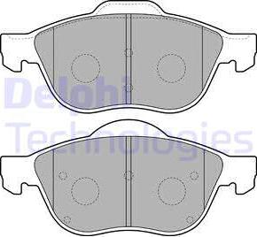 Delphi LP1844 - Brake Pad Set, disc brake www.autospares.lv