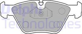 Delphi LP1843-18B1 - Тормозные колодки, дисковые, комплект www.autospares.lv