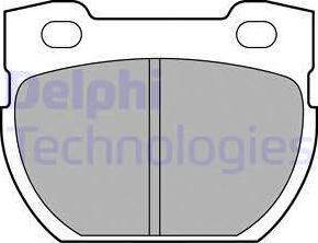 Delphi LP1847 - Тормозные колодки, дисковые, комплект www.autospares.lv