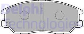 Delphi LP1857 - Brake Pad Set, disc brake www.autospares.lv