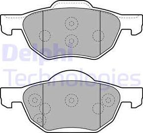 Delphi LP1862 - Brake Pad Set, disc brake www.autospares.lv