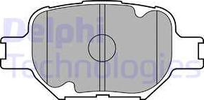 Delphi LP1804 - Тормозные колодки, дисковые, комплект www.autospares.lv