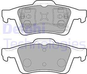 Delphi LP1870 - Тормозные колодки, дисковые, комплект www.autospares.lv