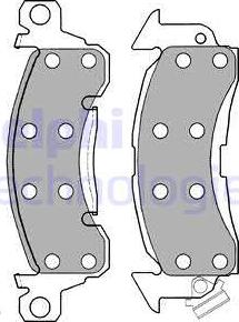 Delphi LP1256 - Bremžu uzliku kompl., Disku bremzes www.autospares.lv