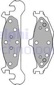 Delphi LP1262 - Тормозные колодки, дисковые, комплект www.autospares.lv