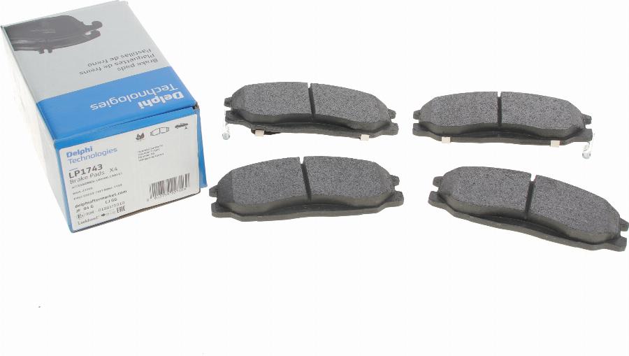 Delphi LP1743 - Brake Pad Set, disc brake www.autospares.lv