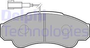 Delphi LP1751 - Тормозные колодки, дисковые, комплект www.autospares.lv