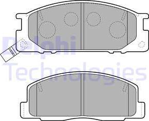 Delphi LP1758 - Bremžu uzliku kompl., Disku bremzes autospares.lv