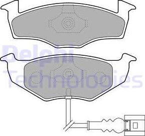 Delphi LP1709 - Тормозные колодки, дисковые, комплект www.autospares.lv