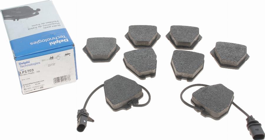 Delphi LP1703 - Brake Pad Set, disc brake www.autospares.lv