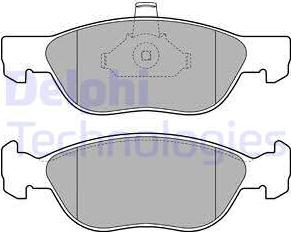 Delphi LP1734 - Тормозные колодки, дисковые, комплект www.autospares.lv