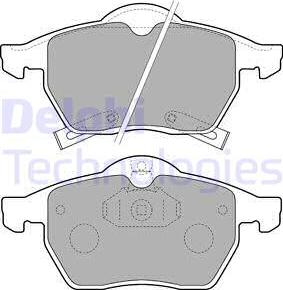 Delphi LP1731 - Тормозные колодки, дисковые, комплект www.autospares.lv