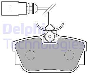 Delphi LP1733 - Brake Pad Set, disc brake www.autospares.lv