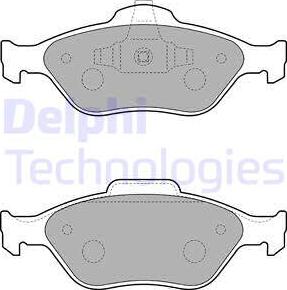 Delphi LP1729 - Тормозные колодки, дисковые, комплект www.autospares.lv