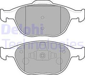 Delphi LP1724 - Bremžu uzliku kompl., Disku bremzes www.autospares.lv