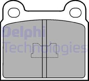 Delphi LP86 - Тормозные колодки, дисковые, комплект www.autospares.lv