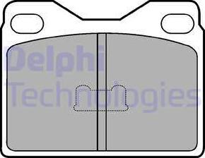 Delphi LP88 - Тормозные колодки, дисковые, комплект www.autospares.lv