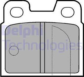 Delphi LP83 - Тормозные колодки, дисковые, комплект www.autospares.lv