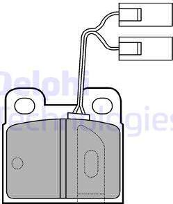 Delphi LP824 - Тормозные колодки, дисковые, комплект www.autospares.lv