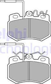 Delphi LP823 - Тормозные колодки, дисковые, комплект www.autospares.lv