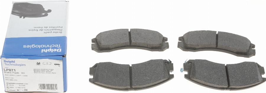 Delphi LP871 - Brake Pad Set, disc brake www.autospares.lv